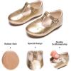 imageFelix ampamp Flora Toddler Little Girl Flat Oxfords Dress Shoes  Mary Jane Princess for Girl Party School ShoesB415gold