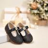 imageFelix ampamp Flora Toddler Little Girl Flat Oxfords Dress Shoes  Mary Jane Princess for Girl Party School ShoesB419black