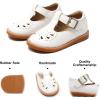 imageFelix ampamp Flora Toddler Little Girl Mary Jane Dress Shoes  Ballet Flats for Easter Flower Girl Party School ShoesB345white