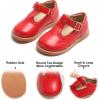 imageFelix ampamp Flora Toddler Little Girl Mary Jane Dress Shoes  Ballet Flats for Easter Flower Girl Party School ShoesB348red