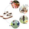 imageFelix ampamp Flora Toddler Little Girl Mary Jane Dress Shoes  Ballet Flats for Easter Flower Girl Party School ShoesB348white