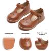 imageFelix ampamp Flora Toddler Little Girl Mary Jane Dress Shoes  Ballet Flats for Easter Flower Girl Party School ShoesB395brown