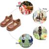 imageFelix ampamp Flora Toddler Little Girl Mary Jane Dress Shoes  Ballet Flats for Easter Flower Girl Party School ShoesB395brown