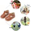 imageFelix ampamp Flora Toddler Little Girl Mary Jane Dress Shoes  Ballet Flats for Easter Flower Girl Party School ShoesB401brown