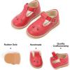 imageFelix ampamp Flora Toddler Little Girl Mary Jane Dress Shoes  Ballet Flats for Easter Flower Girl Party School ShoesB401red