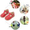 imageFelix ampamp Flora Toddler Little Girl Mary Jane Dress Shoes  Ballet Flats for Easter Flower Girl Party School ShoesB401red