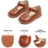 imageFelix ampamp Flora Toddler Little Girl Mary Jane Dress Shoes  Ballet Flats for Easter Flower Girl Party School ShoesB407brown