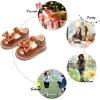 imageFelix ampamp Flora Toddler Little Girl Mary Jane Dress Shoes  Ballet Flats for Easter Flower Girl Party School ShoesB424brown