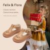 imageFelix ampamp Flora Toddler Little Girl Mary Jane Dress Shoes  Ballet Flats for Girl Party School ShoesB366chestnut