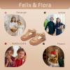 imageFelix ampamp Flora Toddler Little Girl Mary Jane Dress Shoes  Ballet Flats for Girl Party School ShoesB366chestnut
