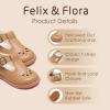 imageFelix ampamp Flora Toddler Little Girl Mary Jane Dress Shoes  Ballet Flats for Girl Party School ShoesB366chestnut