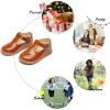 imageFelix ampamp Flora Toddler Little Girl Mary Jane Dress Shoes  Ballet Flats for Girl Party School ShoesB366dark Brown