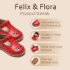 imageFelix ampamp Flora Toddler Little Girl Mary Jane Dress Shoes  Ballet Flats for Girl Party School ShoesB366red
