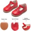imageFelix ampamp Flora Toddler Little Girl Mary Jane Dress Shoes  Ballet Flats for Girl Party School ShoesB368red