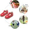 imageFelix ampamp Flora Toddler Little Girl Mary Jane Dress Shoes  Ballet Flats for Girl Party School ShoesB368red