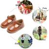 imageFelix ampamp Flora Toddler Little Girl Mary Jane Dress Shoes  Ballet Flats for Girl Party School ShoesB369brown