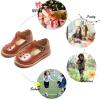 imageFelix ampamp Flora Toddler Little Girl Mary Jane Dress Shoes  Ballet Flats for Girl Party School ShoesB383brown