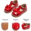 imageFelix ampamp Flora Toddler Little Girl Mary Jane Dress Shoes  Ballet Flats for Girl Party School ShoesB399red