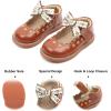 imageFelix ampamp Flora Toddler Little Girl Mary Jane Dress Shoes  Ballet Flats for Girl Party School ShoesB402brown