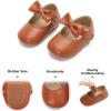 imageSoft Sole Baby Shoes  Infant Baby Walking Shoes Moccasins Rubber Sole Crib ShoesB23brown