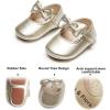 imageSoft Sole Baby Shoes  Infant Baby Walking Shoes Moccasins Rubber Sole Crib ShoesB23gold