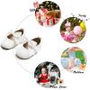 imageSoft Sole Baby Shoes  Infant Baby Walking Shoes Moccasins Rubber Sole Crib ShoesB6638glitter White