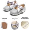 imageSoft Sole Baby Shoes  Infant Baby Walking Shoes Moccasins Rubber Sole Crib ShoesB6638silver