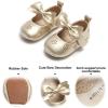 imageSoft Sole Baby Shoes  Infant Baby Walking Shoes Moccasins Rubber Sole Crib ShoesB8529gold
