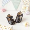 imageSoft Sole Baby Shoes  Infant Baby Walking Shoes Moccasins Rubber Sole Crib ShoesB8710black