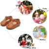 imageSoft Sole Baby Shoes  Infant Baby Walking Shoes Moccasins Rubber Sole Crib ShoesB8710brown