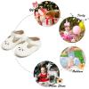 imageSoft Sole Baby Shoes  Infant Baby Walking Shoes Moccasins Rubber Sole Crib ShoesB8710ivory White