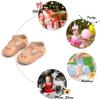 imageSoft Sole Baby Shoes  Infant Baby Walking Shoes Moccasins Rubber Sole Crib ShoesB8710nude