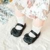 imageSoft Sole Baby Shoes  Infant Baby Walking Shoes Moccasins Rubber Sole Crib ShoesB8716black