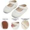 imageSoft Sole Baby Shoes  Infant Baby Walking Shoes Moccasins Rubber Sole Crib ShoesBaby8524ivory