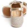 imageSoft Sole Baby Shoes  Infant Baby Walking Shoes Moccasins Rubber Sole Crib ShoesGiltter Gold