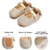 imageSoft Sole Baby Shoes  Infant Baby Walking Shoes Moccasins Rubber Sole Crib ShoesGiltter Gold