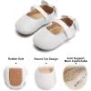 imageSoft Sole Baby Shoes  Infant Baby Walking Shoes Moccasins Rubber Sole Crib ShoesGiltter White