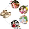 imageSoft Sole Baby Shoes  Infant Baby Walking Shoes Moccasins Rubber Sole Crib ShoesGolden