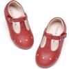 imageFelix ampamp Flora Toddler Little Girl Flat Oxfords Dress Shoes  Mary Jane Princess for Girl Party School ShoesB415red