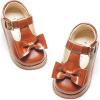 imageFelix ampamp Flora Toddler Little Girl Mary Jane Dress Shoes  Ballet Flats for Easter Flower Girl Party School ShoesB424brown
