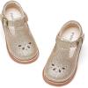 imageFelix ampamp Flora Toddler Little Girl Mary Jane Dress Shoes  Ballet Flats for Girl Party School ShoesB366glitter Gold