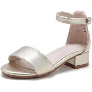 imageFelix ampamp Flora Girls Sandals Low Heels Open Toe Flower Girl Dress ShoesBq02gold