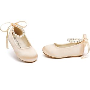 imageFelix ampamp Flora Girls Toddler Little Ballet Shoes  Flower Girls Mary Jane Flats Dress Shoes Party WeddingB836rose Pink