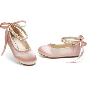imageFelix ampamp Flora Girls Toddler Little Ballet Shoes  Flower Girls Mary Jane Flats Dress Shoes Party WeddingB898pink