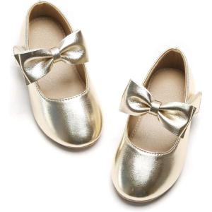 imageFelix ampamp Flora Toddler Flower Girl Dress Shoes  Girl Ballet Flats Party School Shoes WeddingB317 Gold