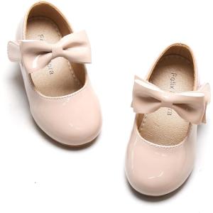 imageFelix ampamp Flora Toddler Flower Girl Dress Shoes  Girl Ballet Flats Party School Shoes WeddingB317nude