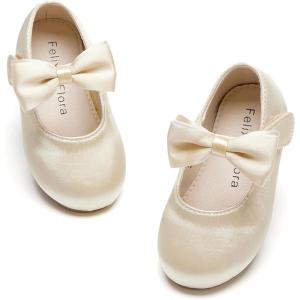 imageFelix ampamp Flora Toddler Flower Girl Dress Shoes  Girl Ballet Flats Party School Shoes WeddingB816champagne Gold