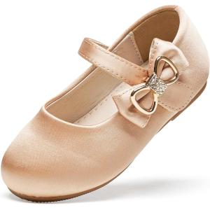 imageFelix ampamp Flora Toddler Flower Girl Dress Shoes  Girl Ballet Flats Party School Shoes WeddingB888s Dark Nude