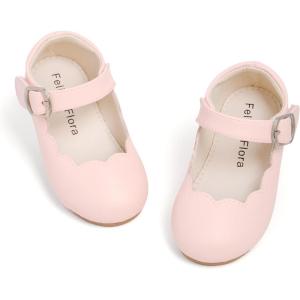 imageFelix ampamp Flora Toddler Flower Girl Dress Shoes  Girl Ballet Flats Party School Shoes WeddingB902light Pink
