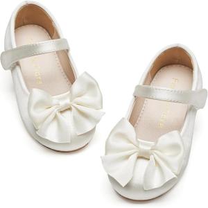 imageFelix ampamp Flora Toddler Flower Girl Dress Shoes  Girl Ballet Flats Party School Shoes WeddingB904ivory White